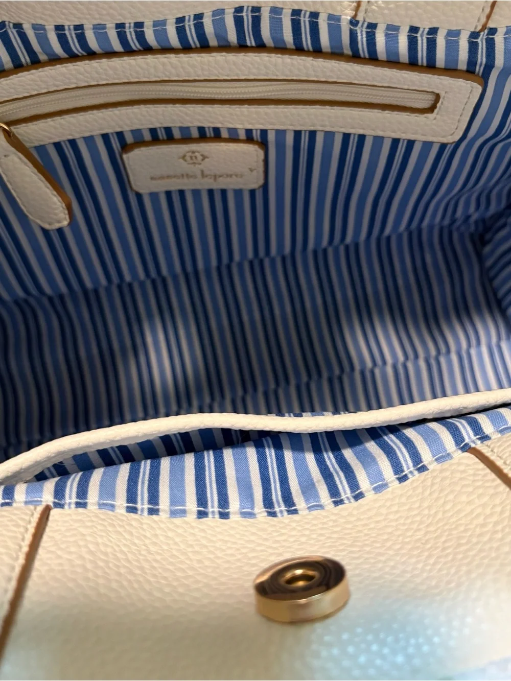 Nanette Lepore Elle Satchel Blueberry Blooms Gingham Tote & Airtag Holder NWT